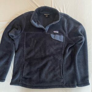 Patagonia Women’s Re-Tool Snap-T Pullover Dark Blue Fleece
